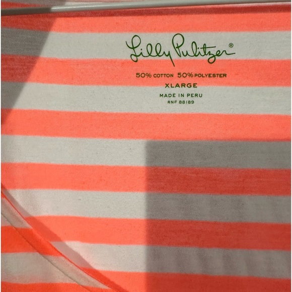 Lilly Pulitzer Neon Orange and White Striped Kaley Dress - Picture 9 of 9